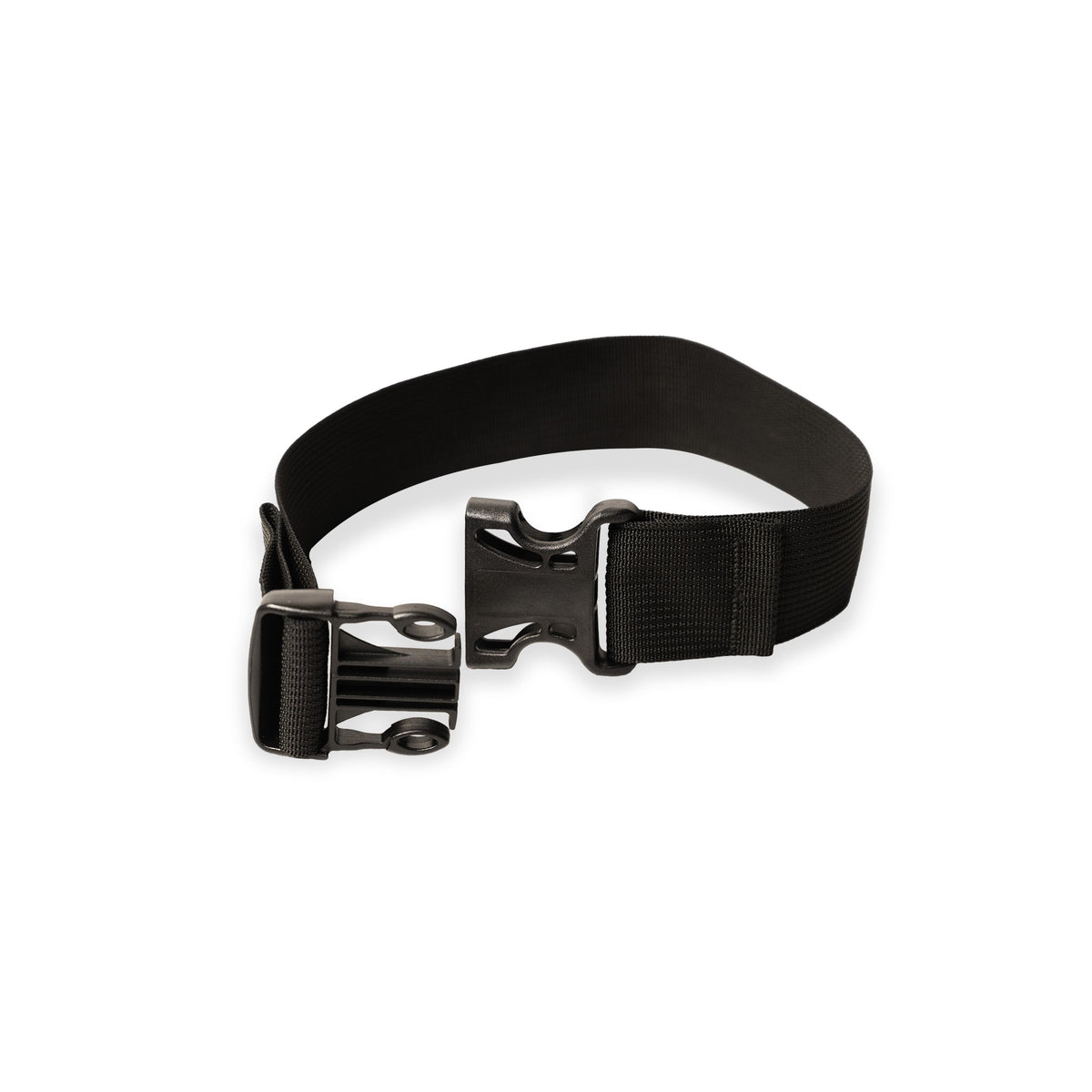 Close up view of the Hyperlite Mountain Gear Black / One Size Hip Belt Extender