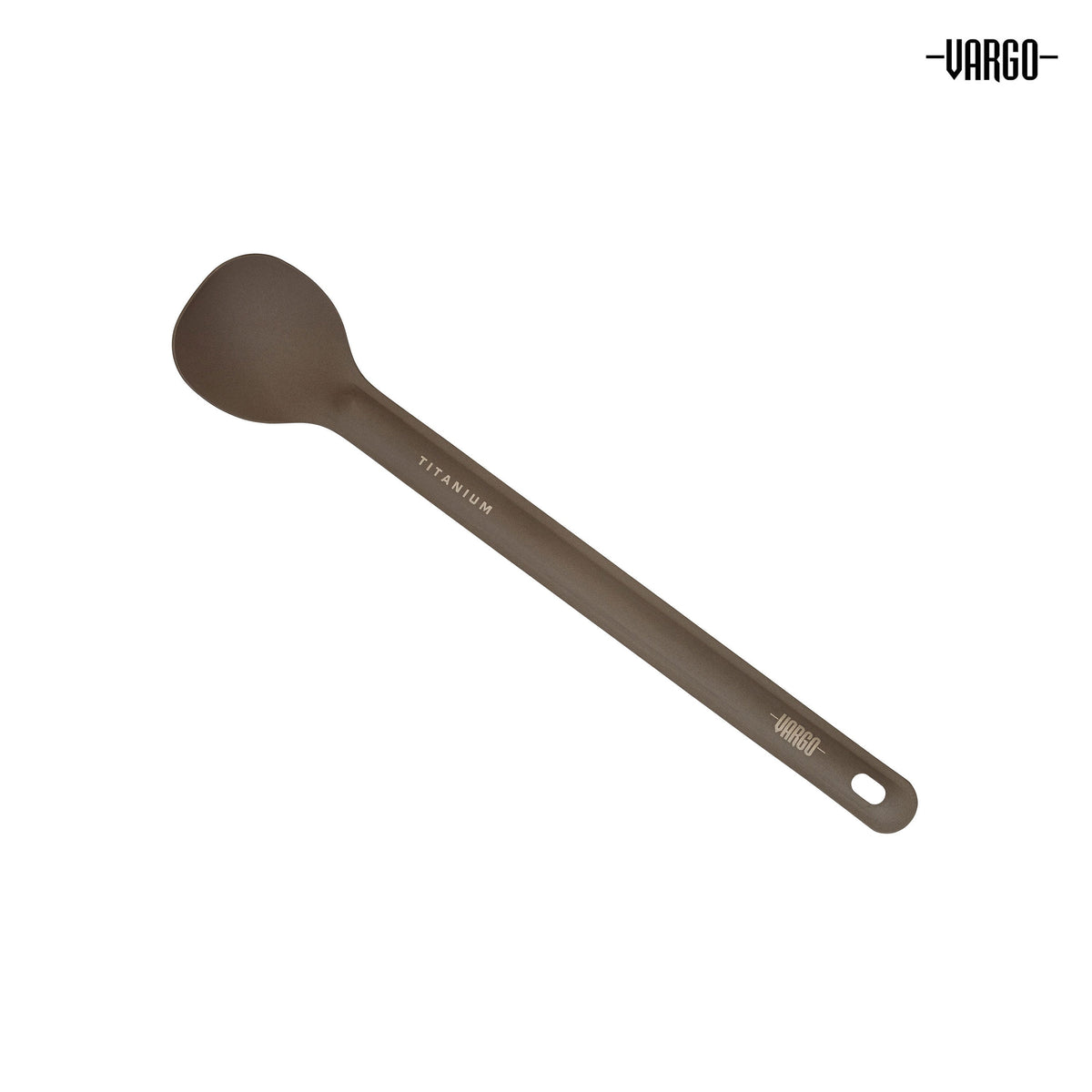 Front view of Hyperlite Mountain Gear's Vargo Titanium Long-Handle Spoon