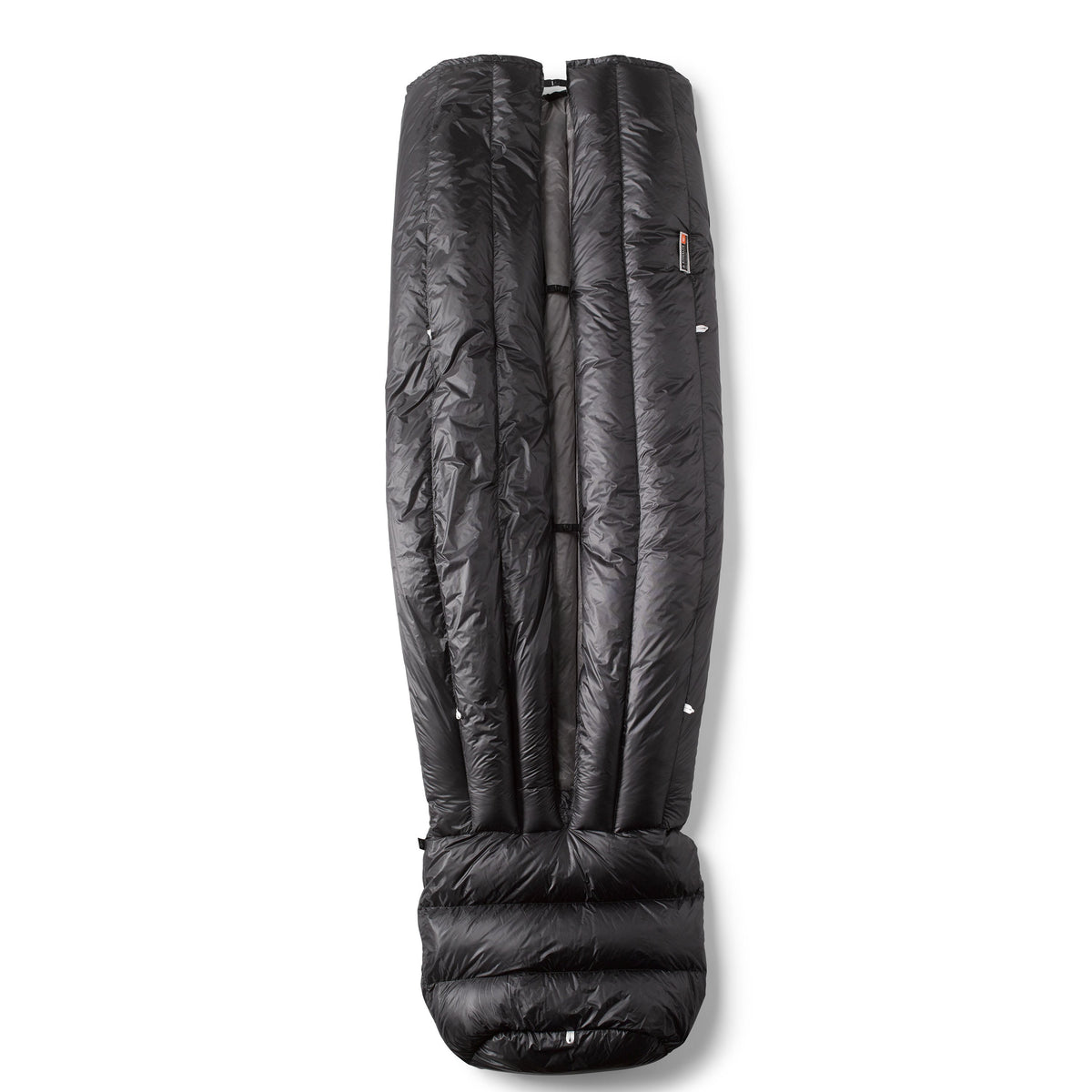 View of the back of the Hyperlite Mountain Gear 40 Degree Quilt made with a 7D micro-ripstop nylon shell