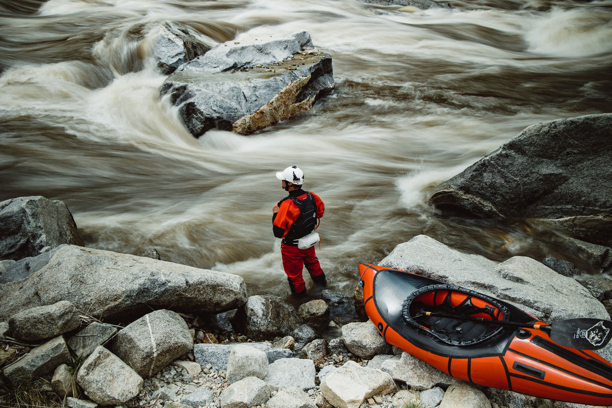 Packrafting with the river rescue bag