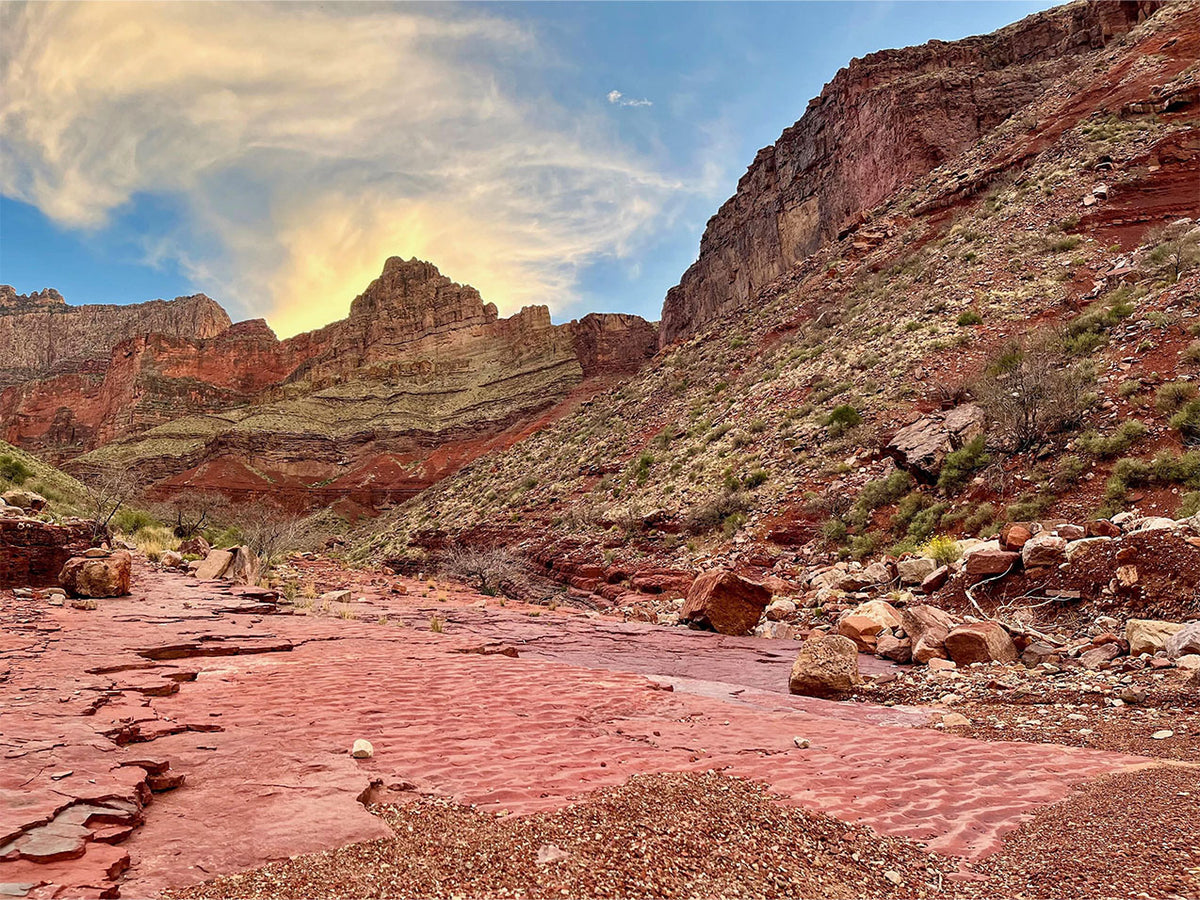 rock striations of the canyon