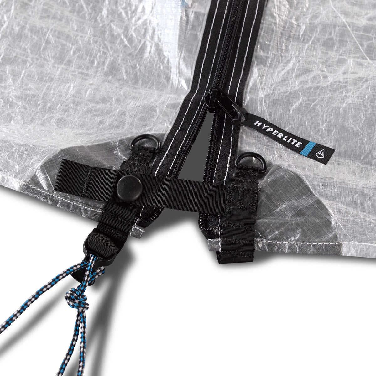 Detail zipper shot of Hyperlite Mountain Gear's UltaMid 4 – Ultralight Pyramid Tent